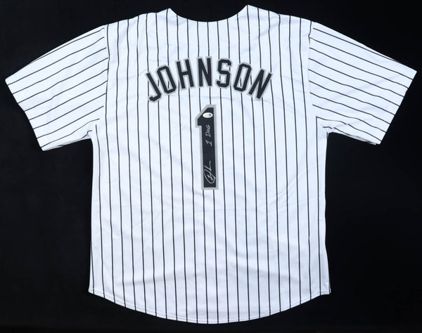 Lance "One Dog" Johnson Signed Chicago White Sox Pinstriped Home Jersey / JSA QR