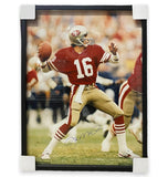 Joe Montana Signed Autographed Large Photograph 49ers Framed to 30x40 Beckett