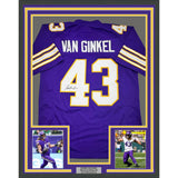 Framed Autographed/Signed Andrew Van Ginkel 35x39 Purple Jersey JSA COA #2