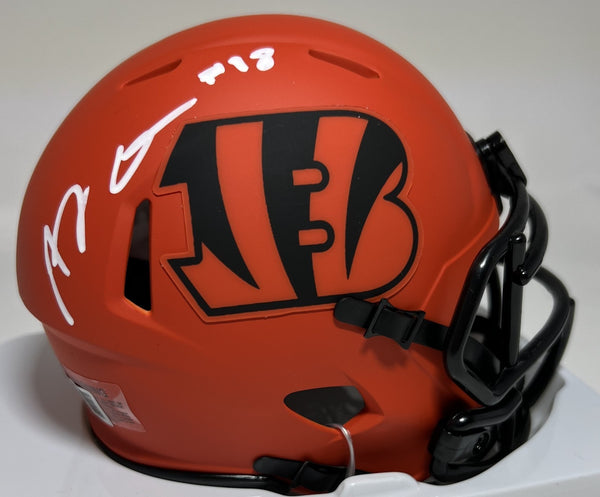 Cincy Bengals AJ GREEN Signed Riddell RAVE Speed Mini Helmet AUTO - BAS