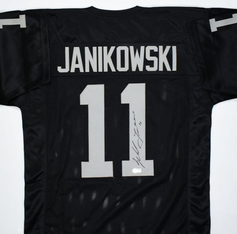 Sebastian Janikowski Autographed Black Pro Style Jersey- Beckett W Hologram *R1