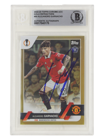 Alejandro Garnacho Signed 2022-23 Topps UCC Gold /50 Rookie - BGS Authentic