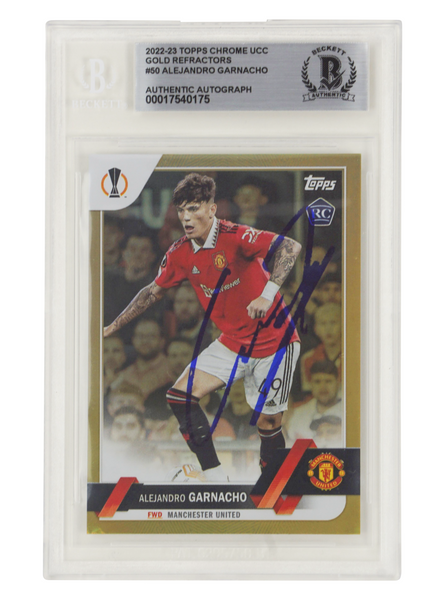 Alejandro Garnacho Signed 2022-23 Topps UCC Gold /50 Rookie - BGS Authentic