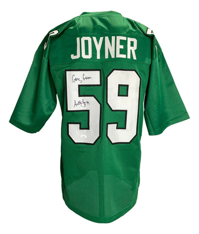 Seth Joyner Signed Custom Green Pro-Style Football Jersey Gang Green JSA ITP