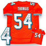 Zach Thomas Autographed SIGNED Jersey - Orange - Beckett Authenticated