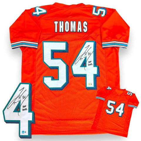 Zach Thomas Autographed SIGNED Jersey - Orange - Beckett Authenticated