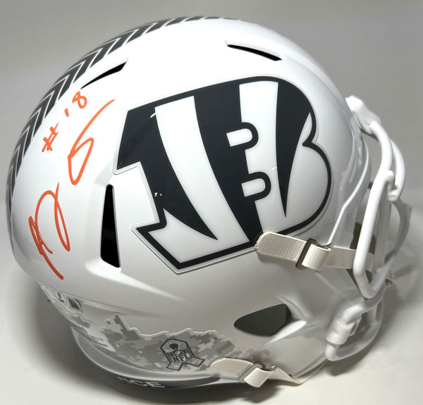 Bengals AJ GREEN Signed Full Size Replica 24 SALUTE Speed Helmet AUTO - BAS