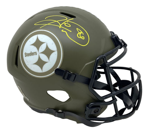 Hines Ward Signed Pittsburgh Steelers Salute To Service Replica Speed Helmet JSA