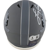 Larry Csonka Autographed Miami Dolphins Slate Mini Helmet Beckett Witness 49221