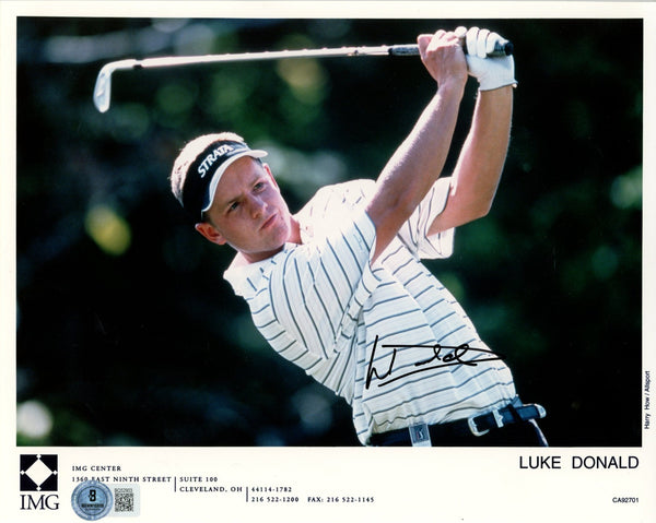 Luke Donald Autographed/Signed PGA 8x10 Photo Beckett 57330