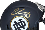 Chase Claypool Signed Notre Dame Irish Matte Mini Helmet Beckett 40700