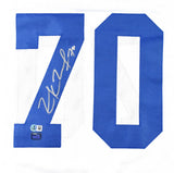 Zack Martin Autographed White Pro Style Jersey - Beckett W Hologram *Silver