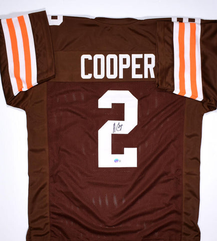 Amari Cooper Autographed Brown Pro Style Jersey- Beckett W Hologram *Black