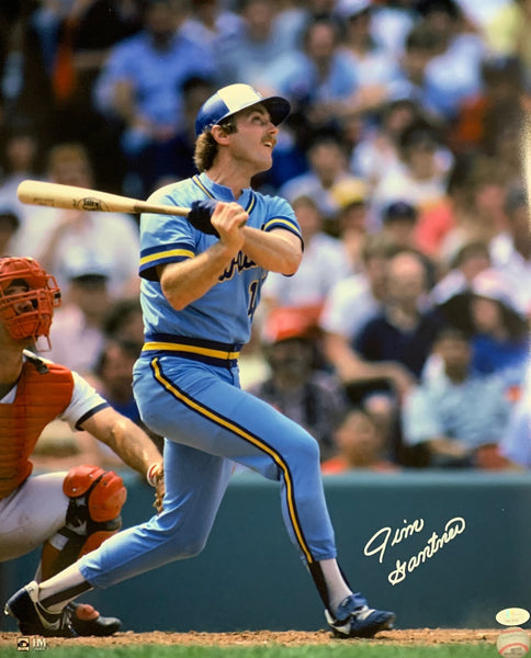 Milw Brewers 1982 AL Champion JIM GANTNER Signed 16x20 Photo #3 AUTO - JSA