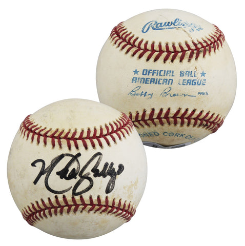 Athletics Mike Gallego Authentic Signed Bobby Brown OAL Baseball BAS #BU64185