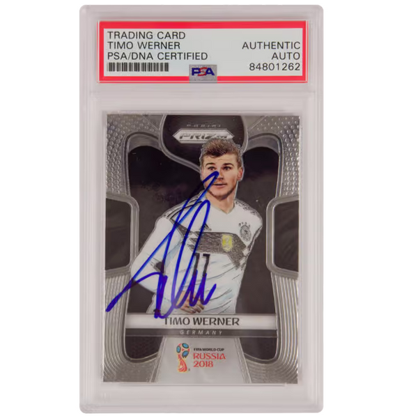 Timo Werner Signed 2018 Panini Prizm World Cup #98 - PSA Authentic