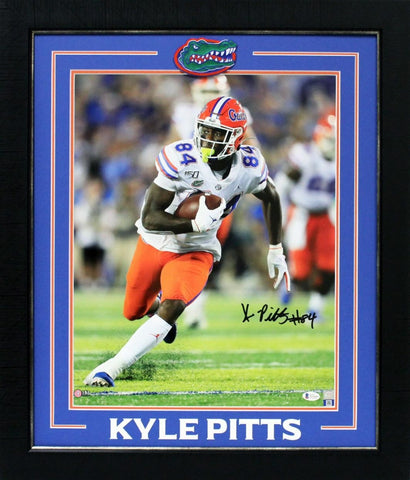 Kyle Pitts Signed Florida Gators 24"x 28" Framed Photo Display (Beckett) Falcons