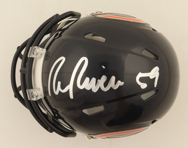Ron Rivera Signed Chicago Bears Mini Helmet (Beckett) 1985 Super Bowl XX L.B.