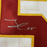 FRAMED Autographed/Signed FRANK CLARK 33x42 Kansas City White Jersey PSA/DNA COA