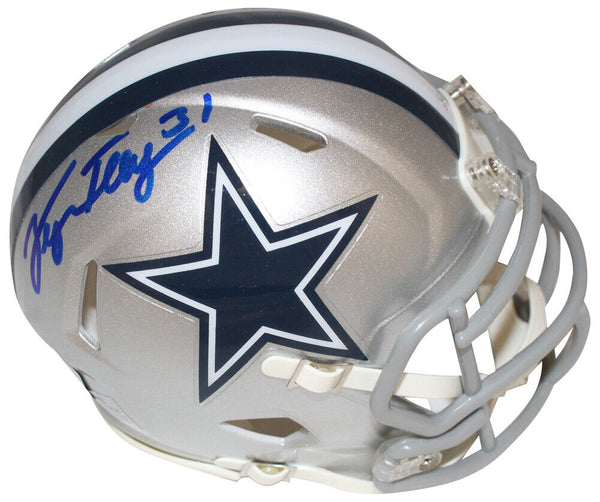 George Teague Signed Dallas Cowboys Speed Mini Helmet Beckett 40643