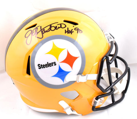Jack Lambert Autographed Steelers F/S Gold Speed Helmet w/ HOF-Becket W Hologram