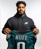 Bryce Huff Signed Philadelphia Eagles Jersey (JSA COA) Ex-Memphis Tiger Def. End