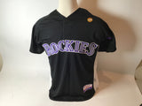 Colorado Rockies Majestic Authentic Cool Base BP Black Jersey 2007 WS Patch New