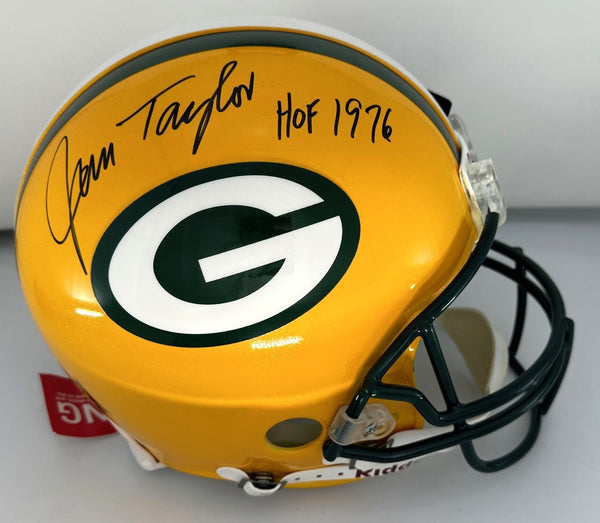 Packers JIM TAYLOR Signed Full Size Authentic Pro Line Helmet AUTO w/ HOF - JSA