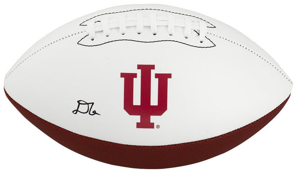 D'Angelo Ponds Signed Indiana Hoosiers Logo Brands Logo Football -(SCHWARTZ COA)