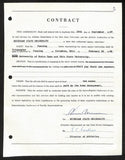 Biggie Munn HOF Michigan State Head Coach Signed/Auto Contract JSA BA199644