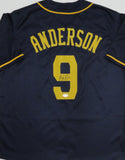 Brewers BRIAN ANDERSON Signed Custom Replica Milwaukee Blue Jersey AUTO - JSA
