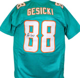 Mike Gesicki Autographed Teal Pro Style Jersey-Beckett W Hologram *Black