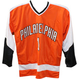 Bernie Parent Autographed/Signed Pro Style Orange Jersey JSA 43524