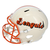 Ja'Marr Chase Autographed Cincinnati Bengals RETRO Speed Full Size Helmet Becket