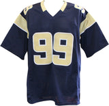 Aaron Donald Autographed/Signed Pro Style Size XL Blue Jersey JSA 59373
