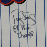 Darryl Strawberry Signed New York Mets Majestic Pinstripe MLB Jersey - 86 WS Cha