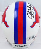 Eric Dickerson Signed SMU Mini Helmet w/ Pony Express-Beckett W Hologram *Black