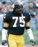 Mean Joe Greene Signed Pittsburgh Steelers Jersey Inscribed HOF 87 (Beckett) D.T
