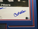 1967 76ers Autographed Framed 16x20 Photo 12 Sigs Chamberlain Beckett AE31376