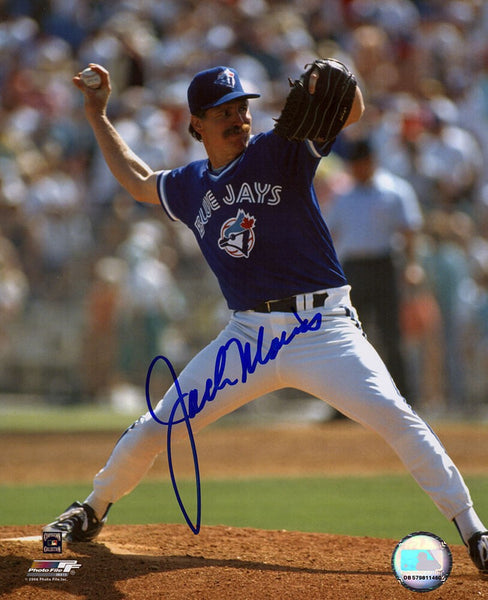 Jack Morris Signed Toronto Blue Jays Pitching 8x10 Photo - (SCHWARTZ COA)