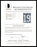 Indianapolis Colts Johnny Unitas Autographed Framed Blue Jersey Beckett #AB72734
