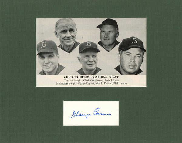 George Conner Signed Cut Matted With Goal Line Art Card Beckett 45021