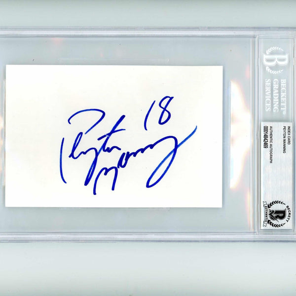 graded autograph cards Austin Meadows 1/1 Autographed Baseball Card Autographed/Signed Graded Peyton Manning Index