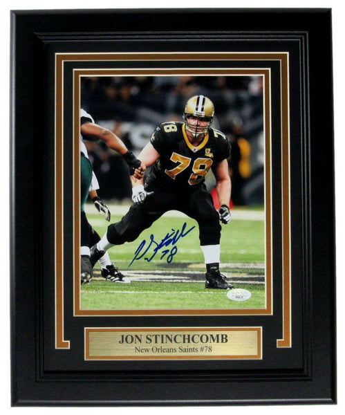 Jon Stinchcomb New Orleans Saints Signed/Auto 8x10 Photo Framed JSA 163365