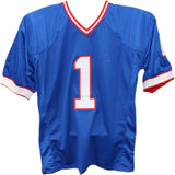 Marv Levy Autographed/Signed Pro Style Blue Jersey JSA HOF 43419
