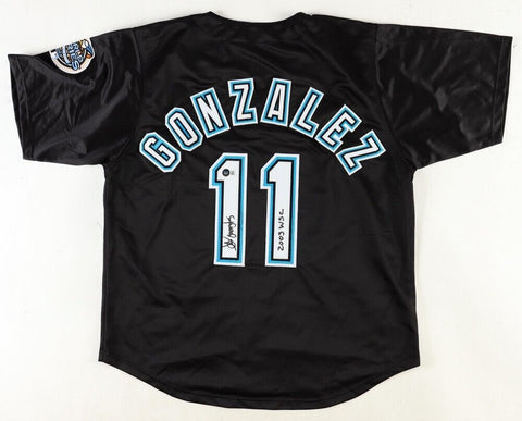 Alex Gonzalez Signed Florida Marlins Jersey Inscribed"03 WSC"(Beckett) Shortstop