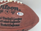 Johnny Unitas & Joe Montana Autographed NFL Leather Game Football Beckett A75810
