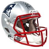 Tom Brady David Ortiz Dual Signed "Go Pats" Speed Authentic Helmet JSA Fanatics