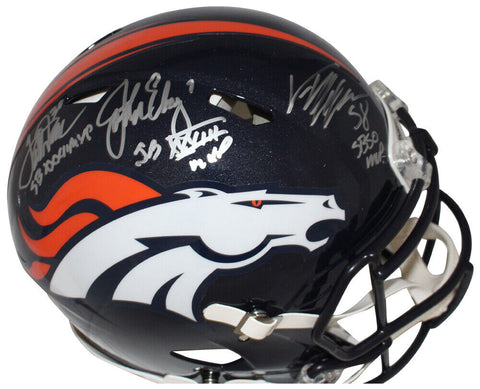 Denver Broncos SB MVP Signed Authentic Helmet Elway Davis Miller BAS 40606