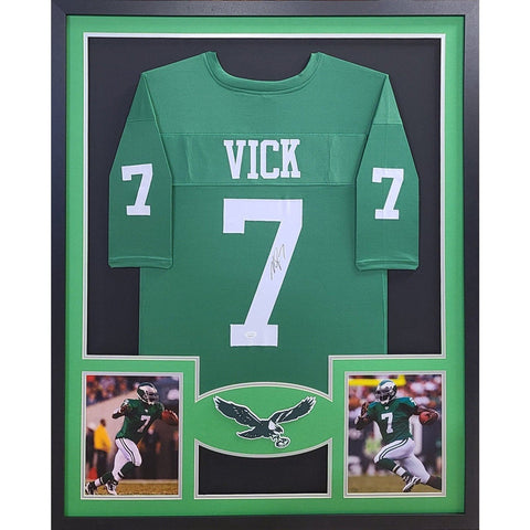 Michael Vick Autographed Signed Framed Philadelphia Eagles Jersey JSA